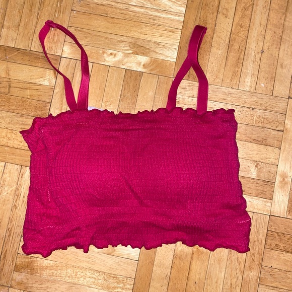 Crop, built in pads. Tube top - Picture 1 of 3